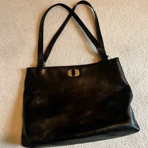 Hobo black leather bag